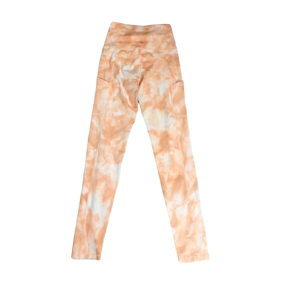 Offline Peach & White Tie Dye Full-Length Leggings - Picture 1 of 9